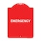 Signmission Designer Series Sign-Emergency, Red & White Aluminum Architectural Sign, 18" x 24", RW-1824-24107 A-DES-RW-1824-24107 - alternate 1